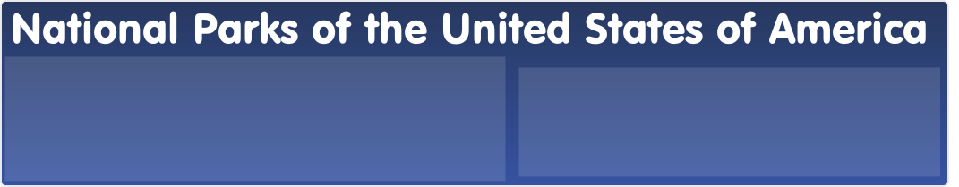 National Parks of the United States of America 